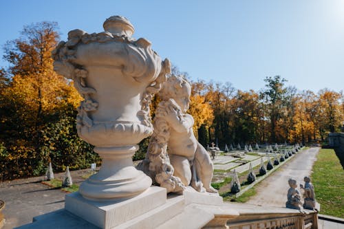 Free Marble Statues Beside the Park Stock Photo