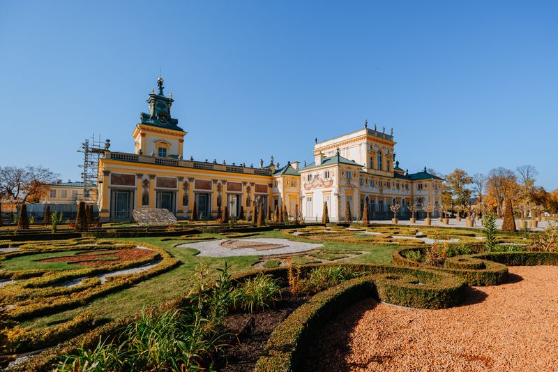 Wilanów Palace and its gardens in Warsaw