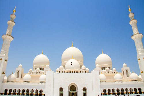 Foto profissional grátis de a grande mesquita, abóboda, abu dhabi