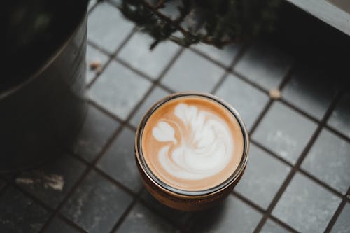Selective Focus Photo of an Espresso with Latte Art