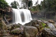 Waterfalls on Brown Rocky Mountain