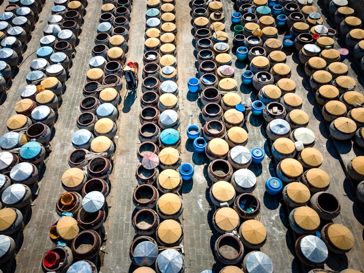 Abundance Of Stoneware Storage Jars