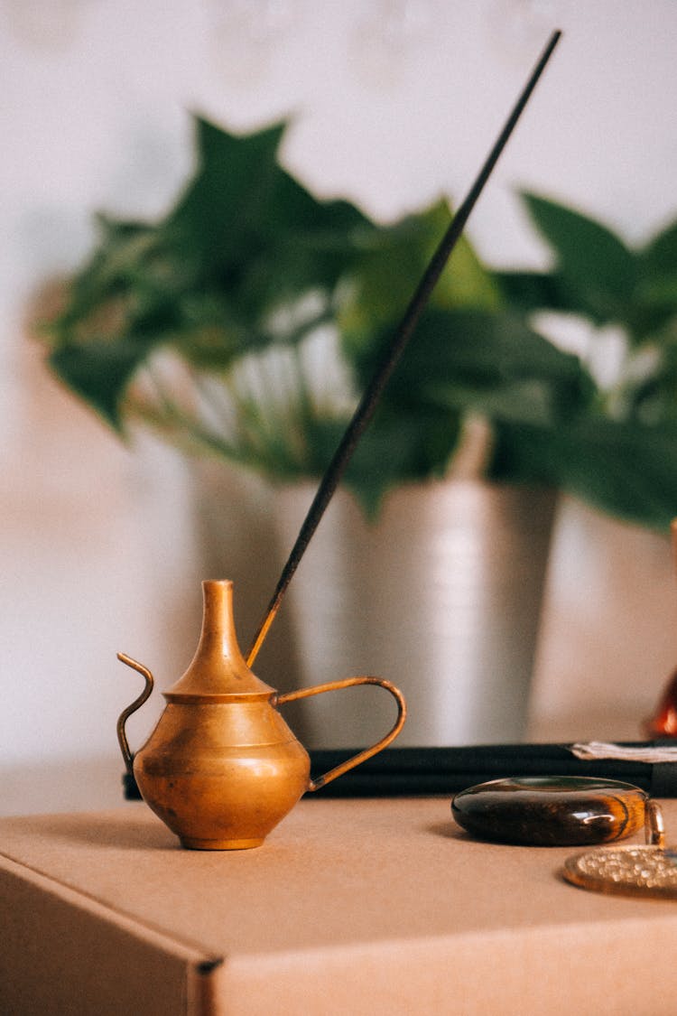 Copper Pot On A Table 