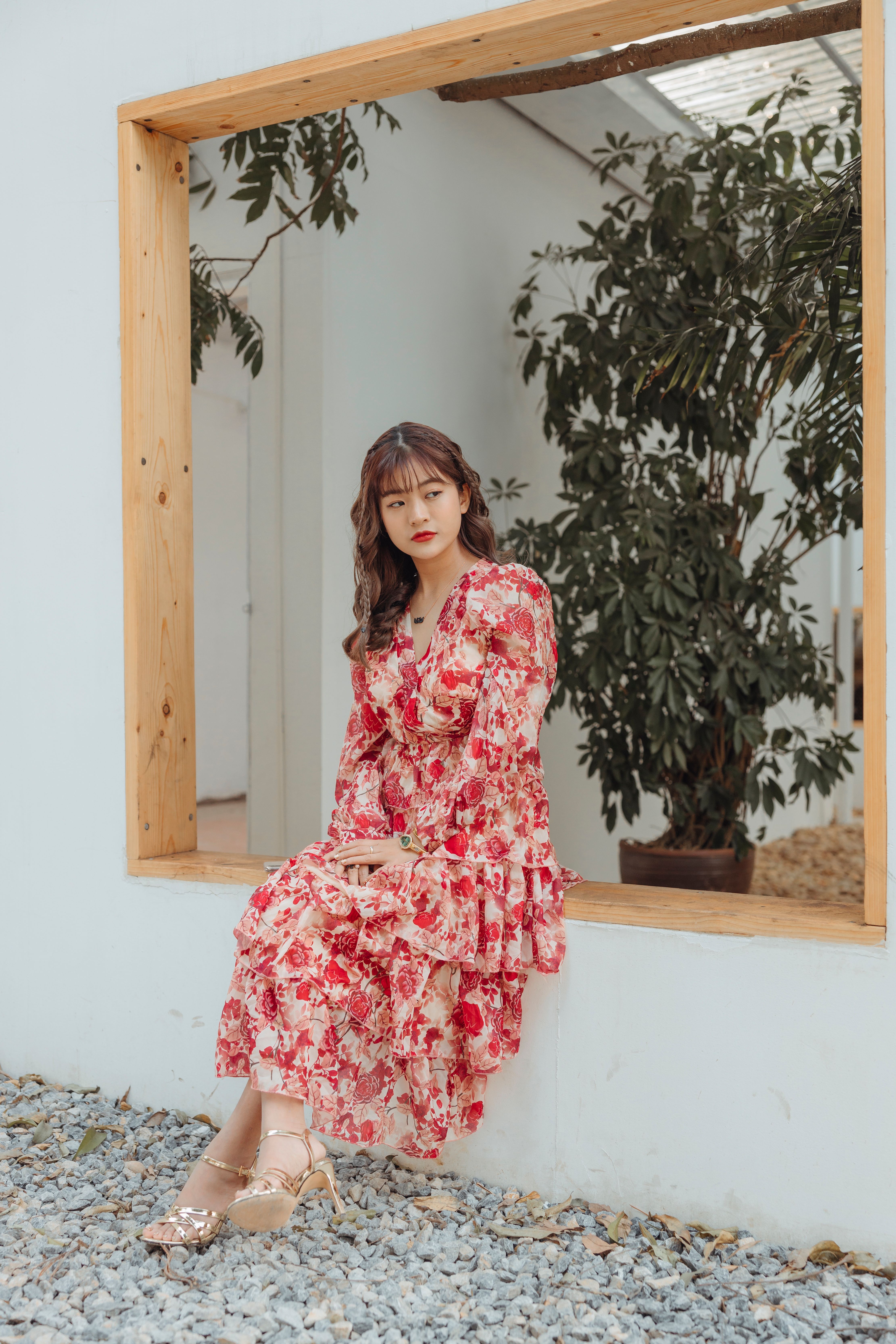 Vestido Floral Vermelho