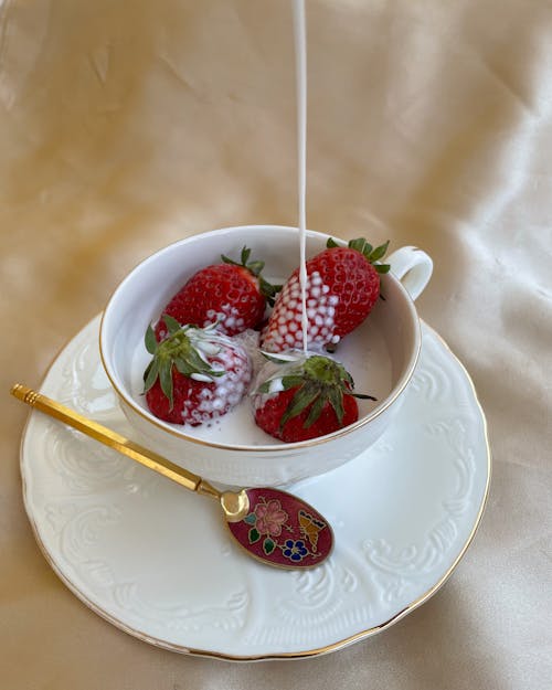 Free Strawberries in a Cup Stock Photo