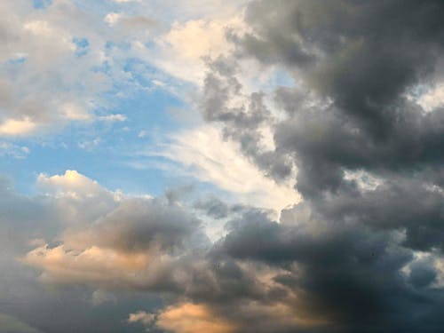 Cloudy sky on blue sky