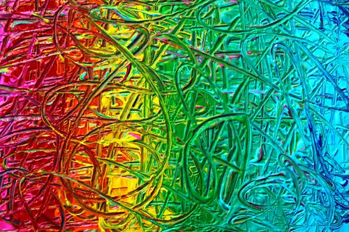 Rainbow Colored Abstarct Art