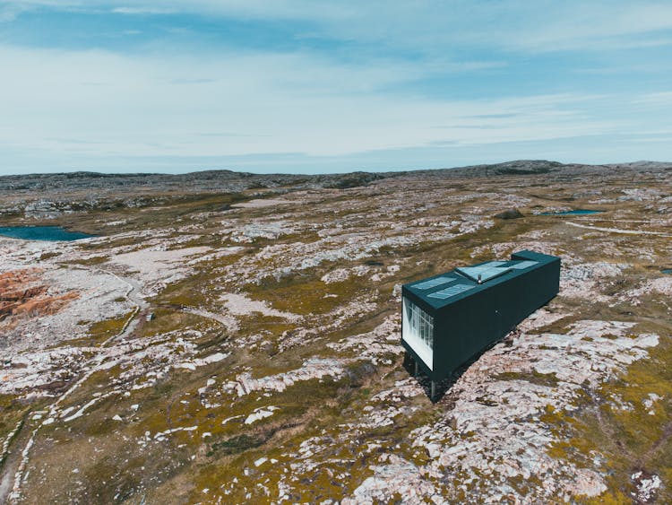 Drone Shot Of An Isolated House