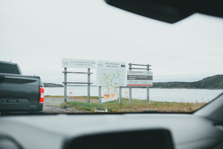 Directions And Map On The Side Of The Road