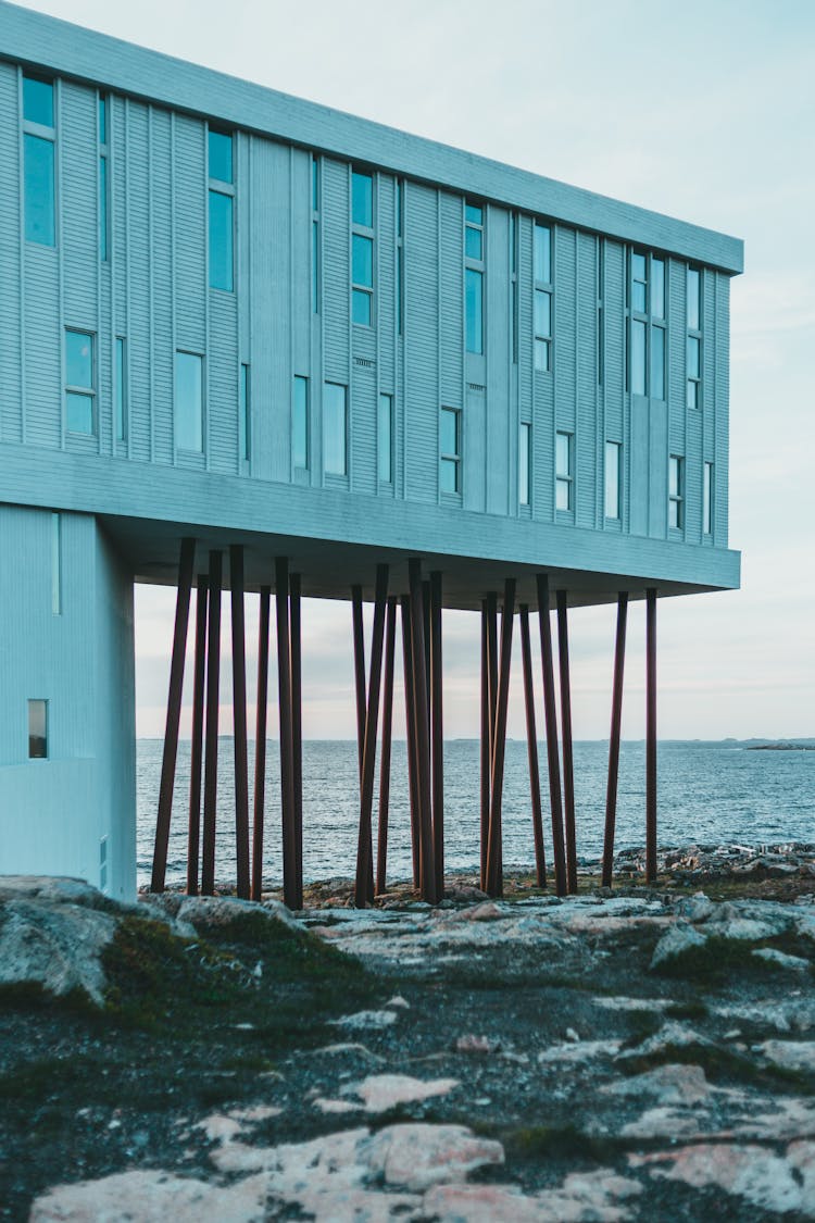 Support Columns Of The Fogo Island Inn, Canada