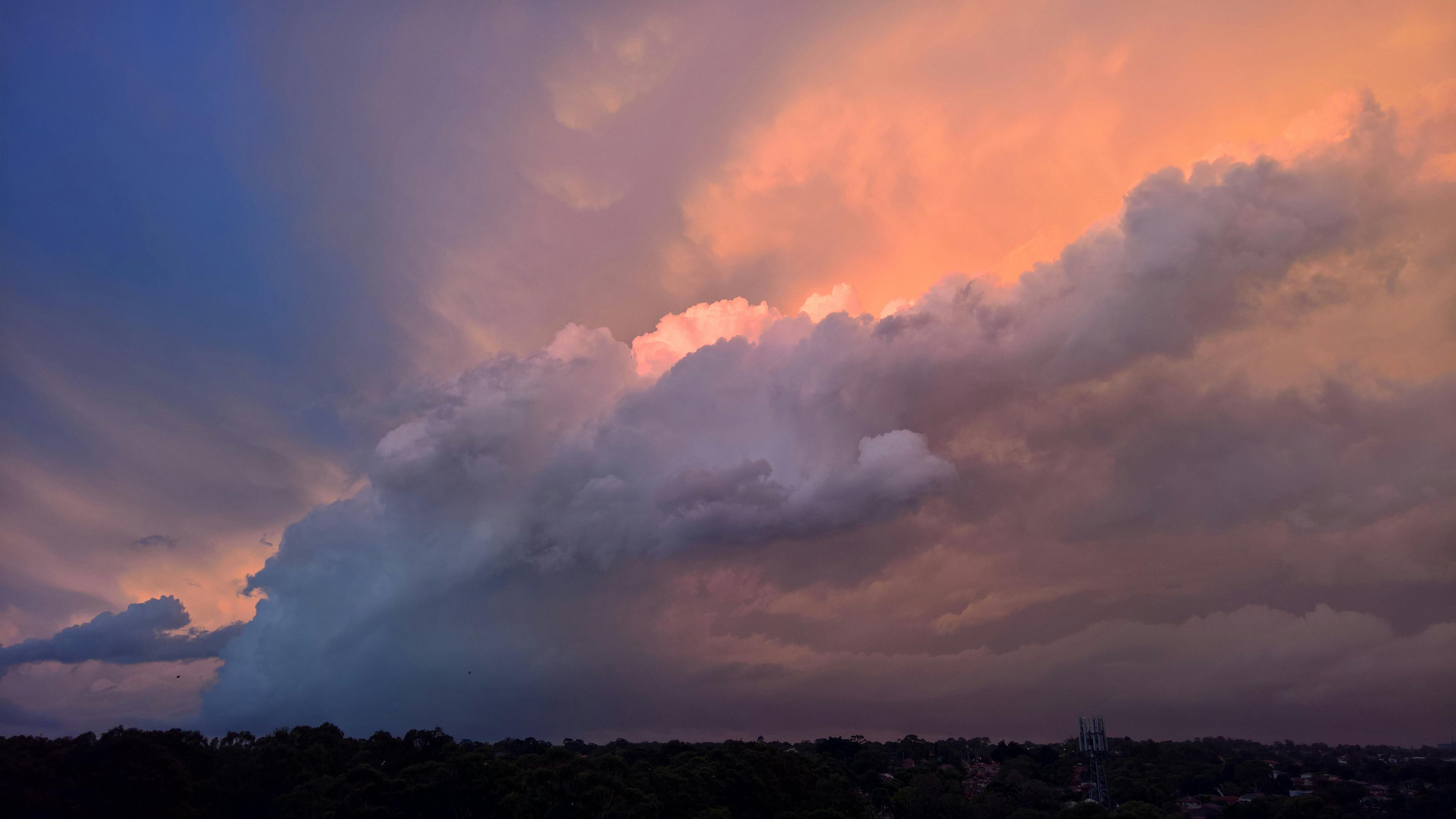 Free stock photo of clouds, storm, sunset
