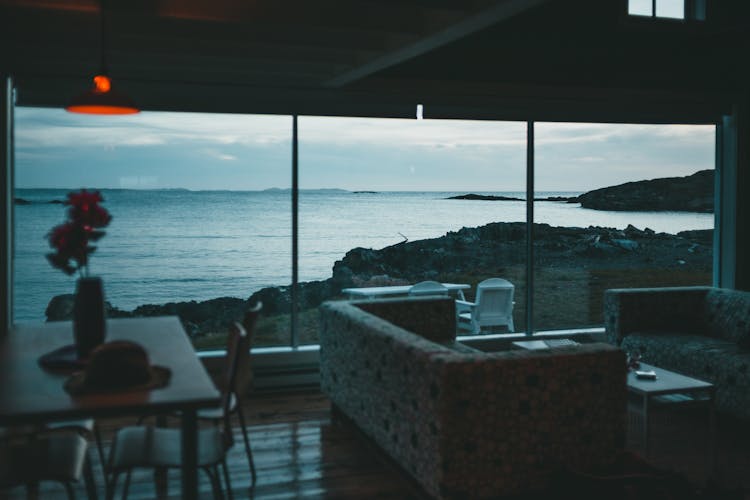 View On The Ocean Shore From A House On Fogo Island, Newfoundland, Canada