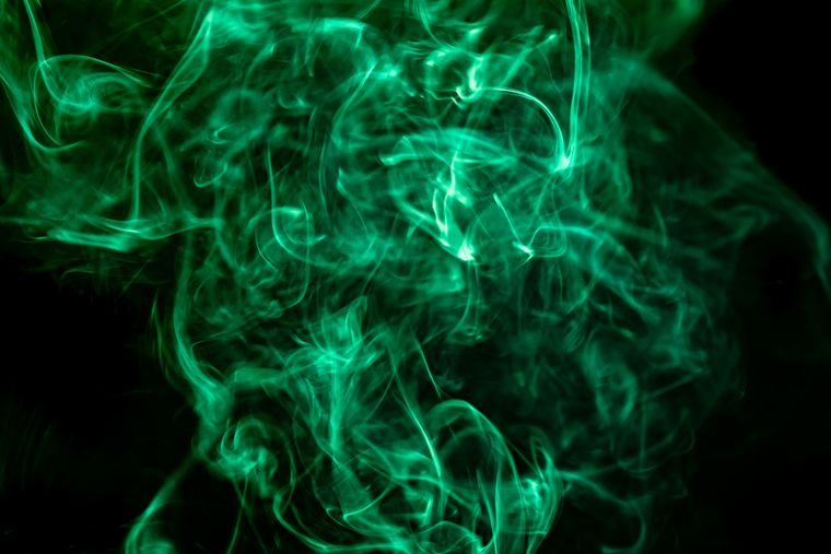 Swirling green smoke by Terrance Barksdale on Pexels