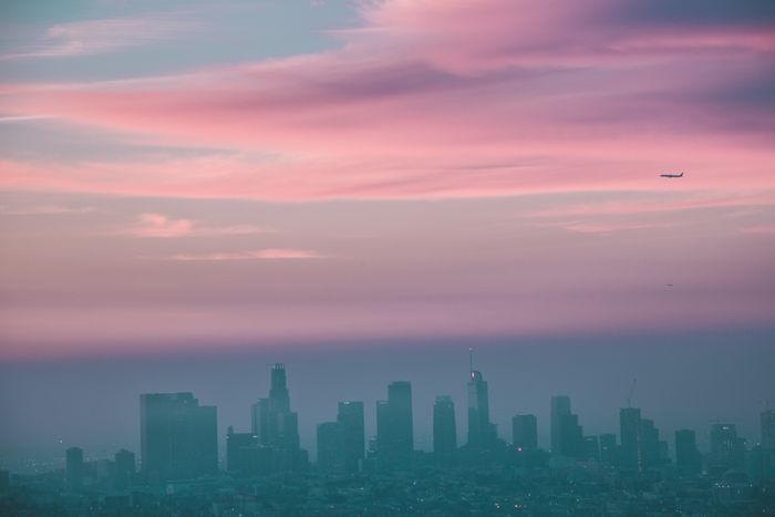 Representative skyline at sunset