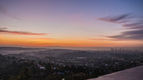 Free Village at Sunset Stock Photo