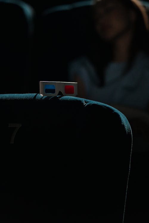 Free 3D Glasses Laid on a Seat  Stock Photo