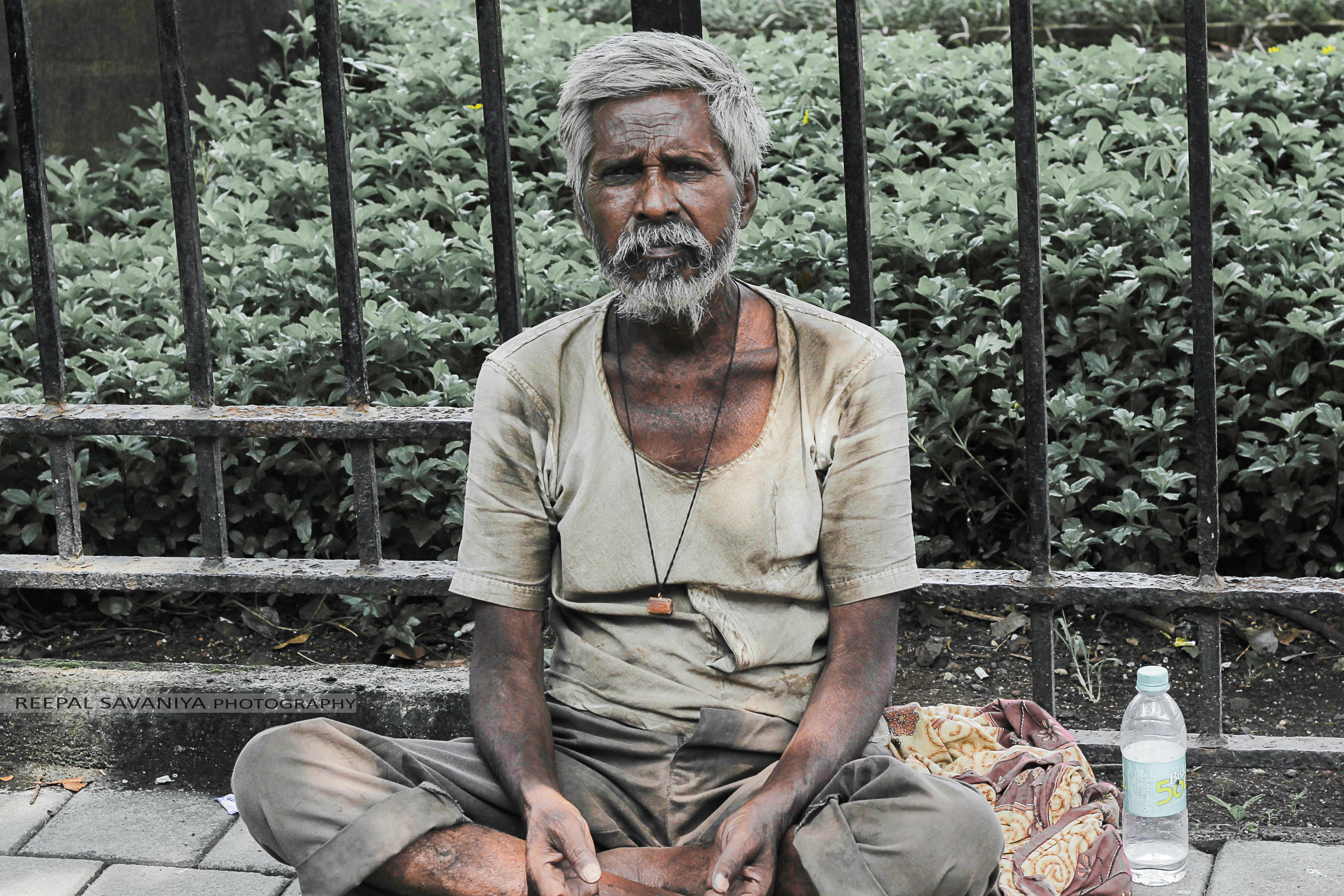 Free stock photo of aged man, homeless, india