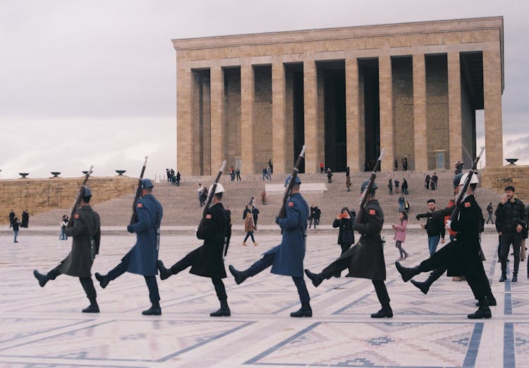 Soldiers Marching At The Anitkabir