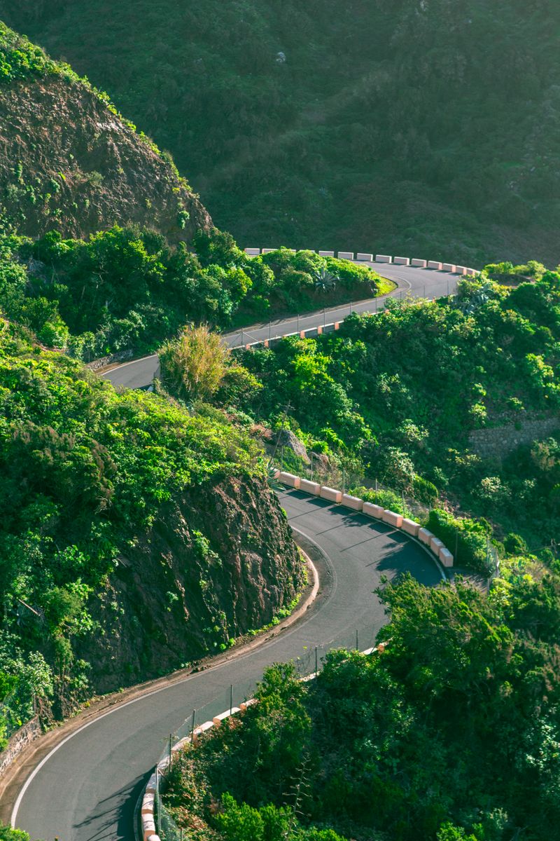 A winding mountain road