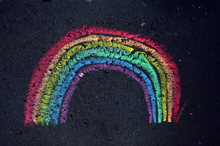 Rainbow Arch Chalk Drawing