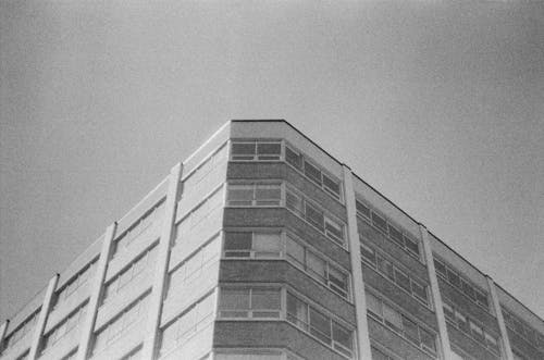 Základová fotografie zdarma na téma budova, černobílý, jednobarevný