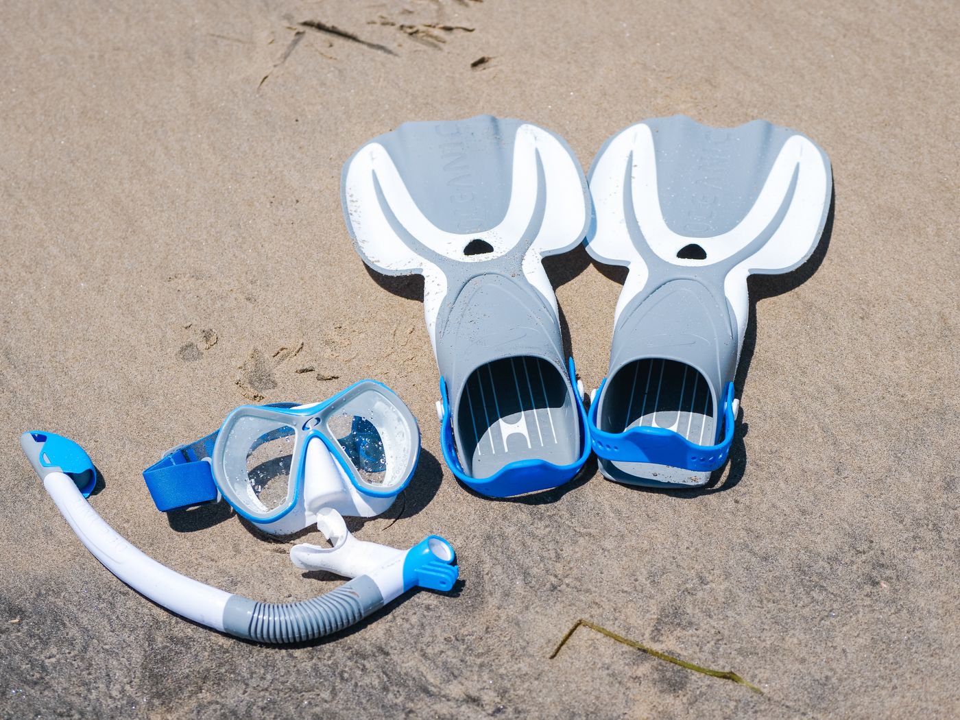 Snorkeling equipment arranged for a water adventure