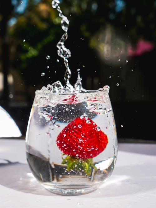 Close-Up Shot of a Glass of Fruit Infused Water