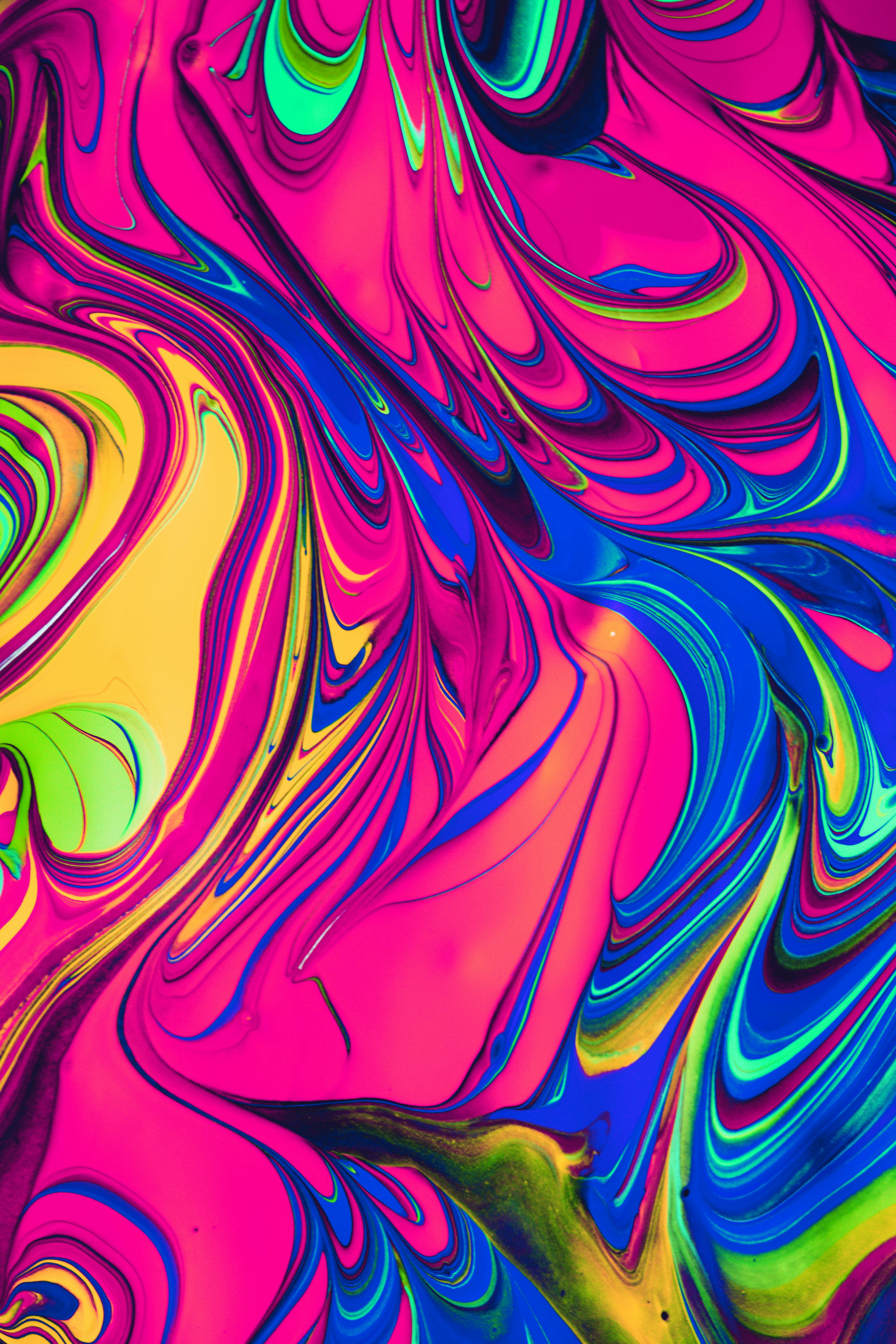 Digital art abstract colorful liquid modern covers psychedelic  background aesthetic 4K wallpaper download