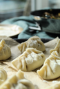 White Pastry on Gray Tray