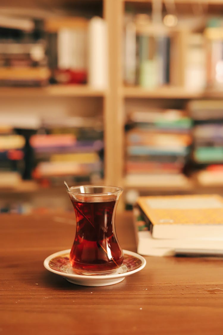 A Turkish Tea Glass On A Saucer