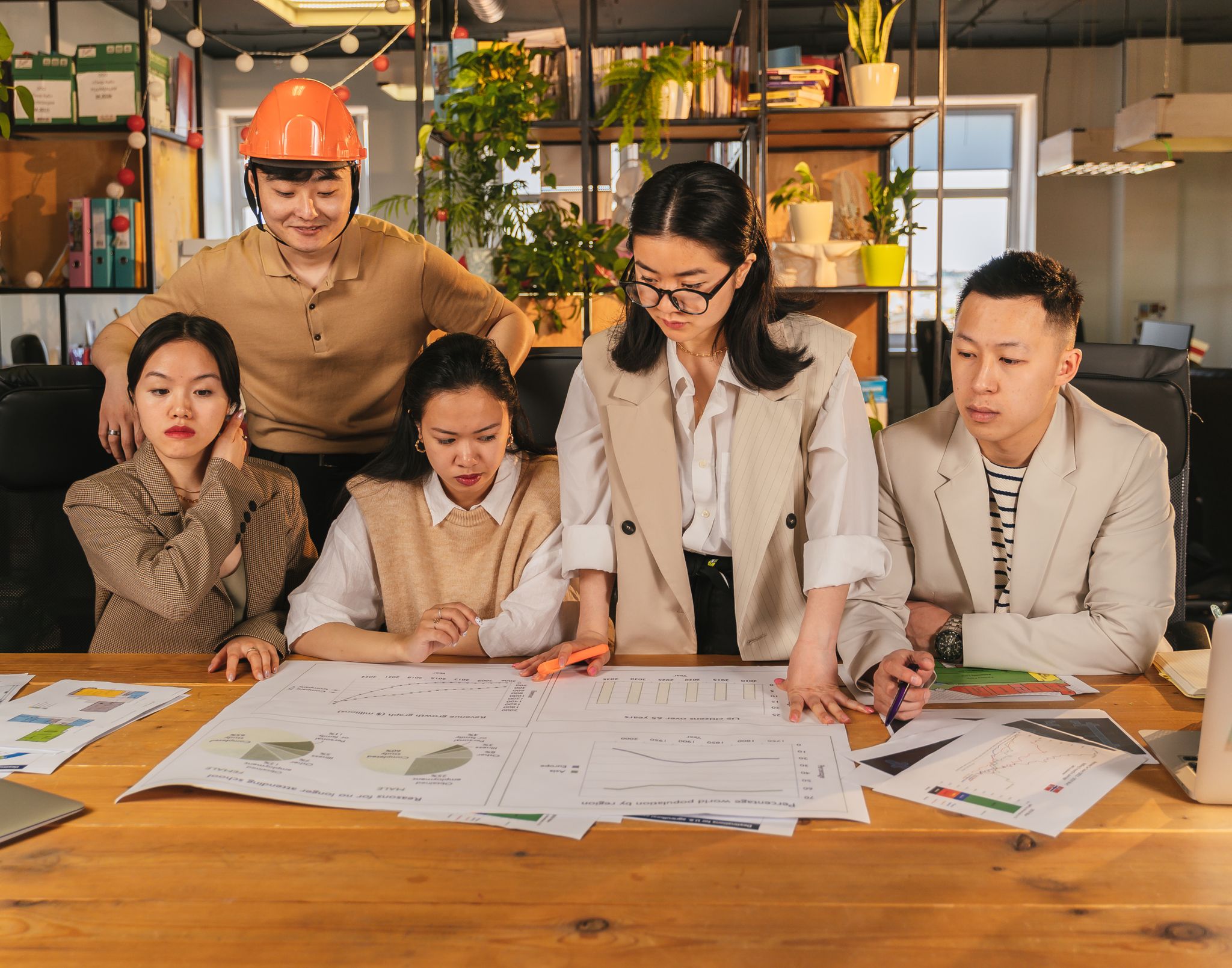 Team working in a modern office