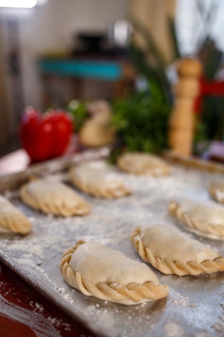 Empanadas On A Baking Tray