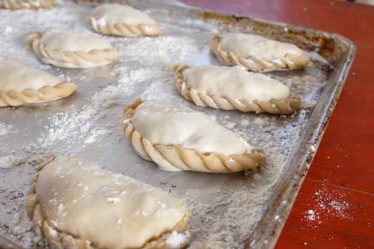 Empanadas On A Baking Tray