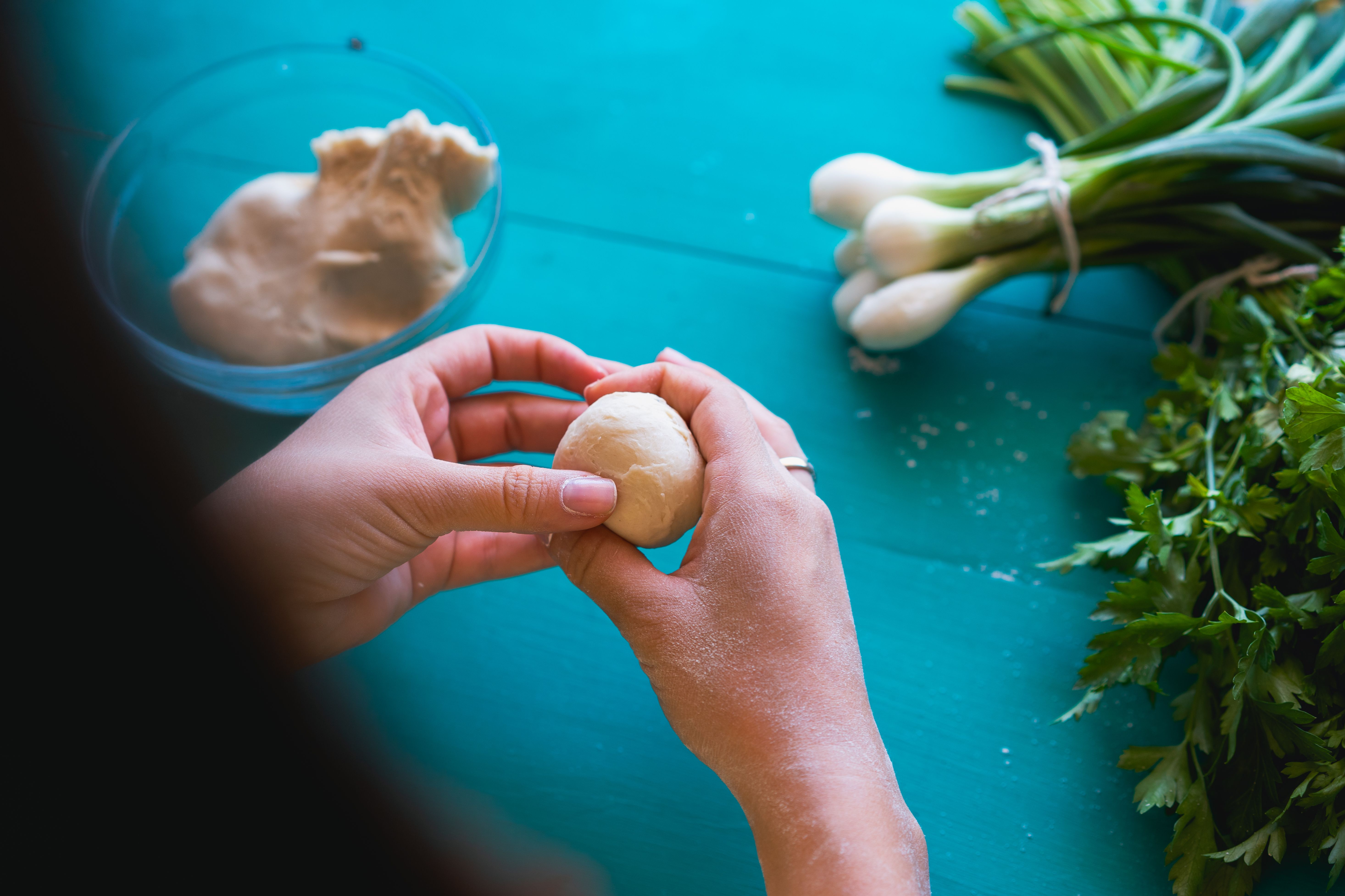 Backyard Samosa with Garlic Aioli