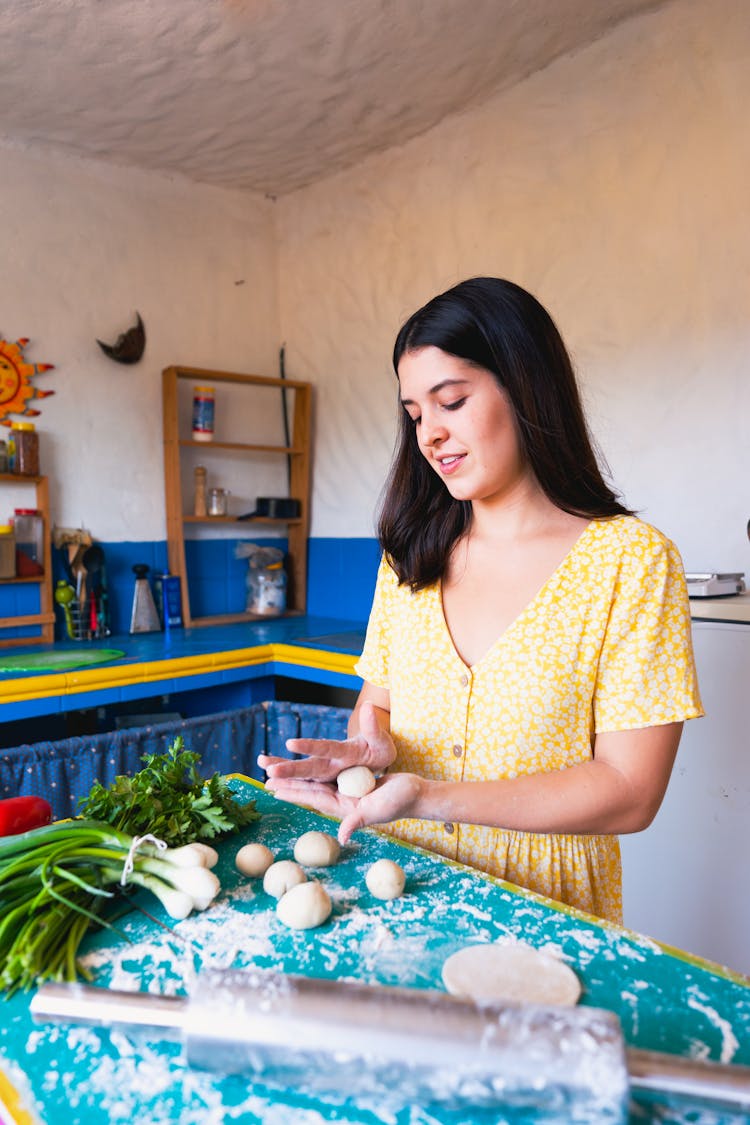 A Woman Kneading Dough