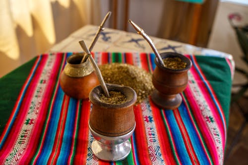 Yerba Mate in a Traditional Container