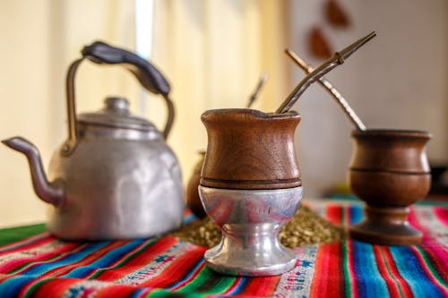 Stainless Steel Pitcher on Table