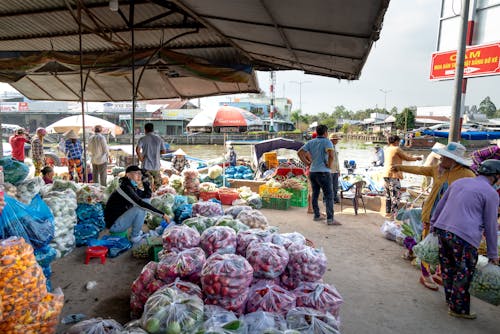 People Walking on the Market