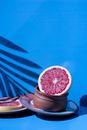 Sliced Grape Fruit on Clay Pot
