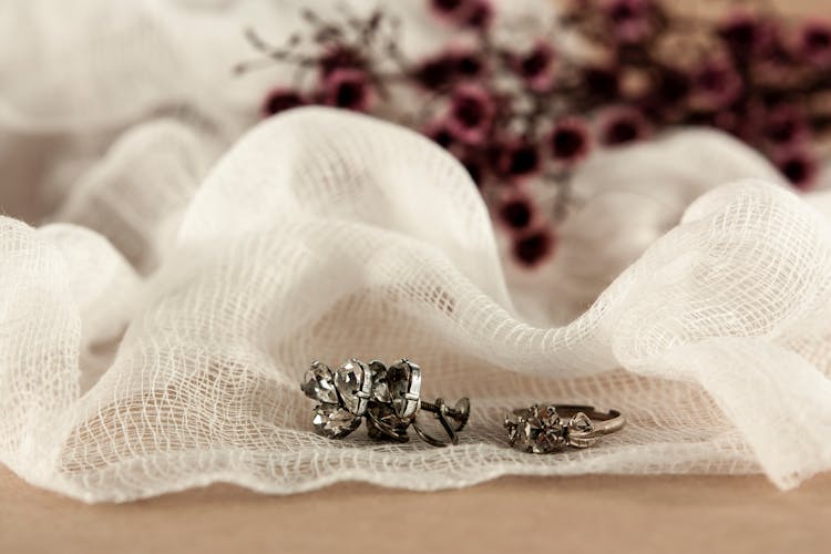 Display Of Silver Jewelry