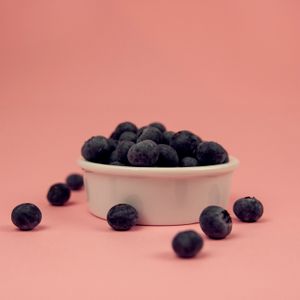 Ripe blueberries in a white bowl — photo by Karen Laårk Boshoff on Pexels