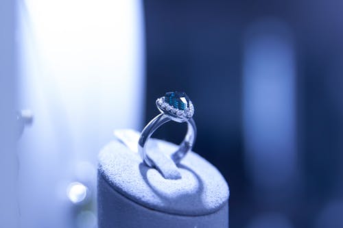 Foto stok gratis batu biru, cincin, fokus selektif