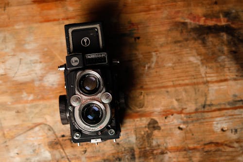 Close-Up Photography of Vintage Camera