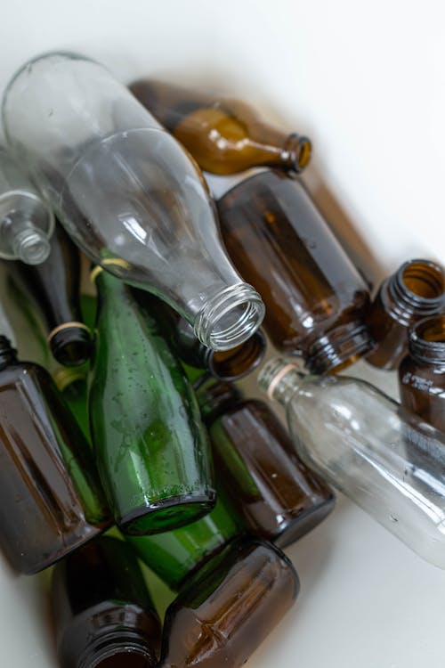 Glass Bottles Prepared For Recycling Stock Photo, Picture and Royalty Free  Image. Image 10587244.
