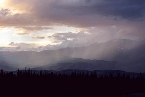 シルエット, ミスト, 山岳の無料の写真素材