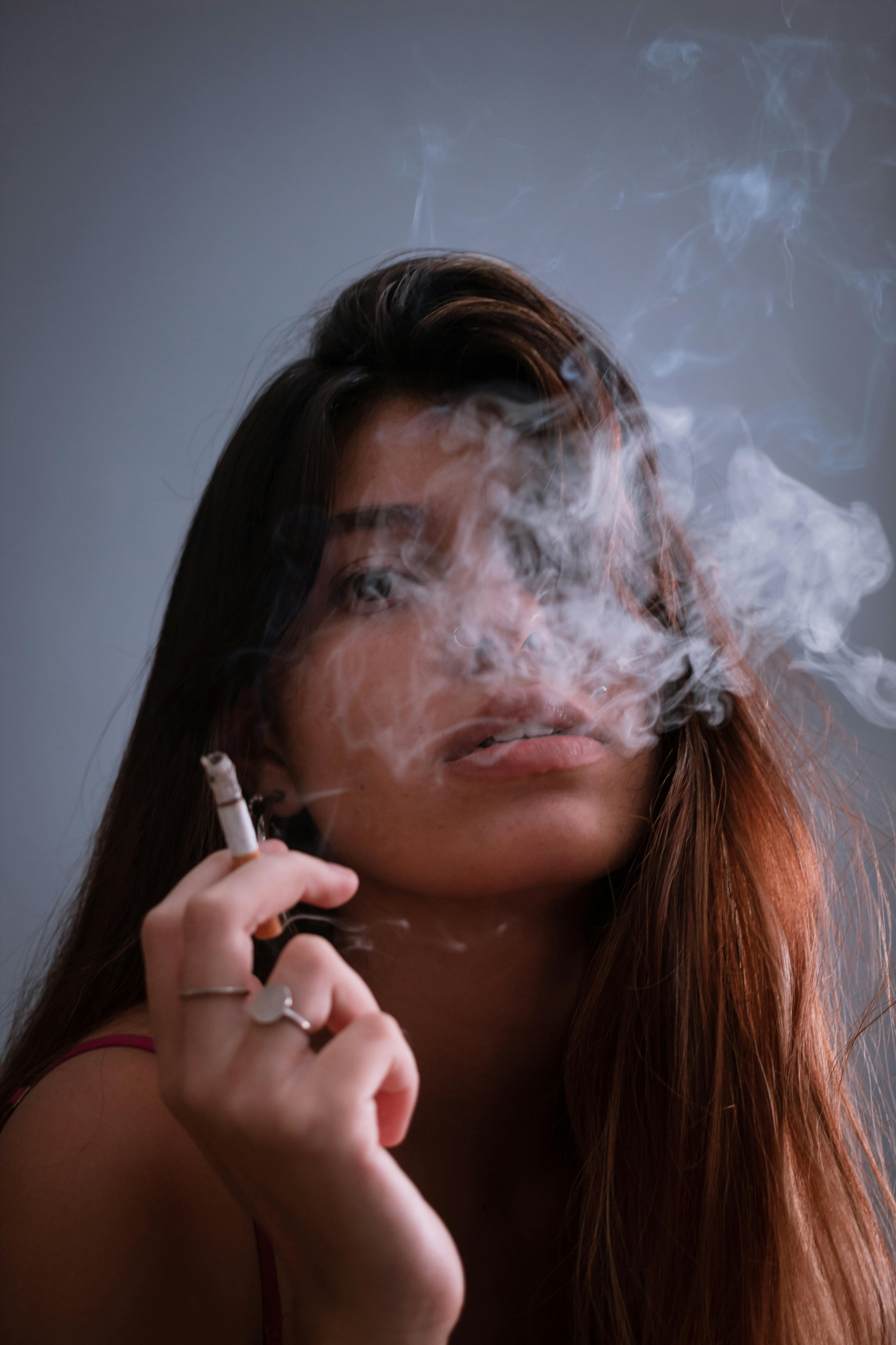 girl smoking weed background