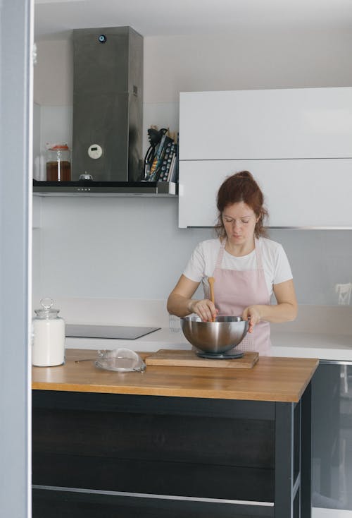 Free Woman Baking in the Kitchen
 Stock Photo
