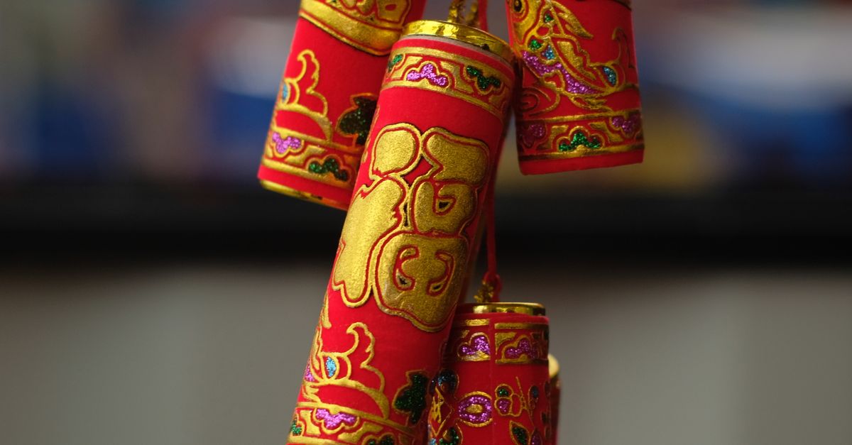 Chinese Firecrackers Hanging on Strings · Free Stock Photo