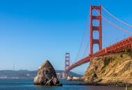 旧金山标志性的金门大桥的加利福尼亚州风景