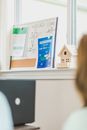Mortgage Loans Written on a  White Board Posted Flyers